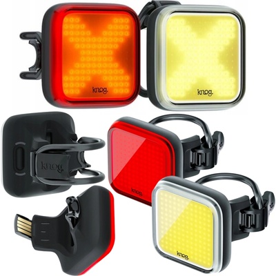 Sada svetel/blikaček Knog Blinder Mini Square Twinpack