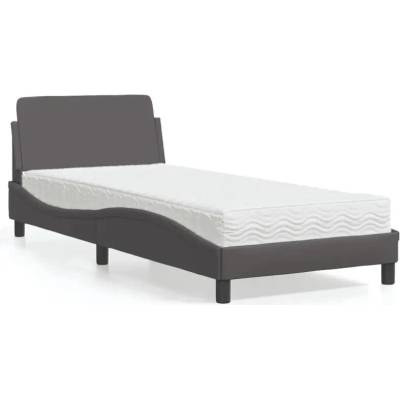 vidaXL 11461.3208340 Postel s matrací Dover šedá umělá kůže