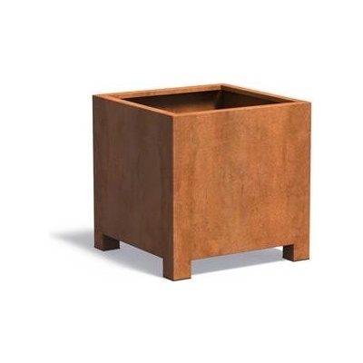 Ella Doris Mary Kvetináč 80x80x80cm oranžovo hnedý corten