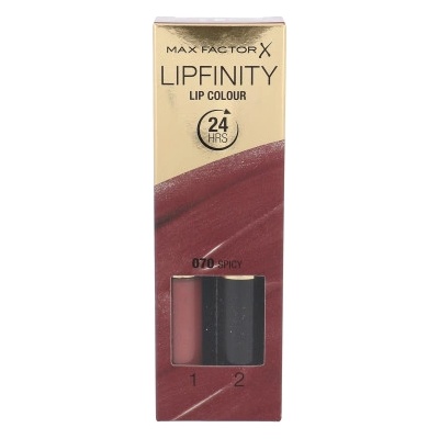 Max Factor Lipfinity rtěnka a lesk 70 Spicey + 1,9 g 2,3 ml