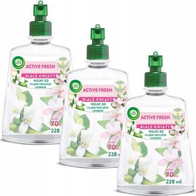 Air Wick Active Fresh Biele Kvety Osviežovač vzduchu Náplň 3 x 228 ml