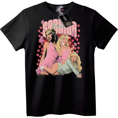 NOONEBRAND Тениска SOPHIA Сърца и Пеперуди - 5XL, Black