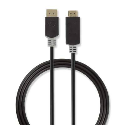Nedis DisplayPort - HDMI кабел 2 м - антрацит (CCBW37100AT20)