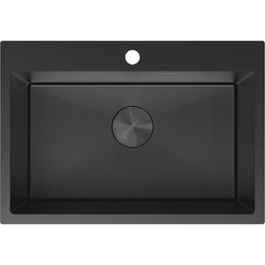 Mexen Solix стоманена мивка с 1 камера 650 x 450 мм, черна HC - 6403651000-70HC (6403651000-70HC) Мивка за вграждане