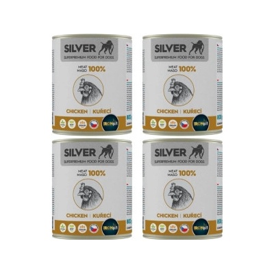 IRONpet Silver Dog Kuřecí 100% masa 4 x 800 g