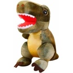 LEAN Toys Plush Toy Dinosaur Cuddly Toy With Textured Skin Green 32cm