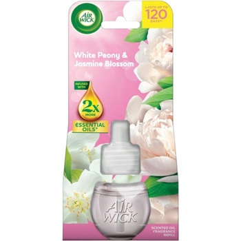 Air Wick електрически ароматизатор, Пълнител, White Peony & Jasmine Blossom, 19мл