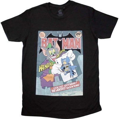 Tom & Jerry tričko Batman Comic čierne