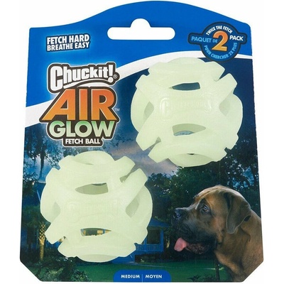 Chuckit Air Glow Ball děrované svietiaci míčky 6,4 cm 2 ks