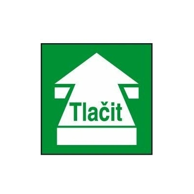 Otevírání dveří - TLAČIT, Fólie 15 x 15 cm