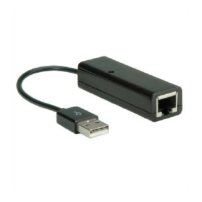 Мрежови адаптер Roline 12.99. 1107, от USB А(м) към RJ-45(ж), 10/100 Mbps, черен (12.99.1107)