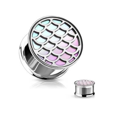 Šperky4U ocelový plug s dekorem šupin PL01259-14