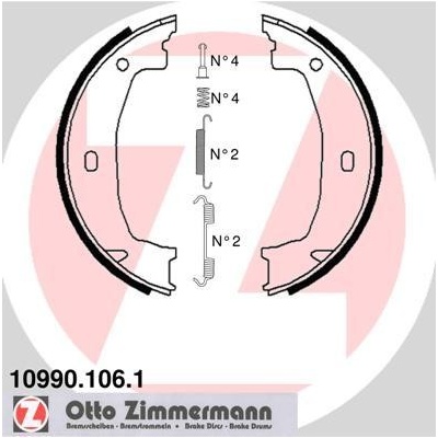 Sada brzd. čeľustí parkov. brzdy ZIMMERMANN 10990.106.1