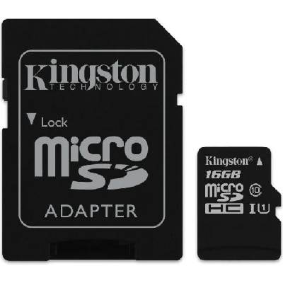 Kingston microSDHC 16GB C10/UHS-I SDCS/16GB