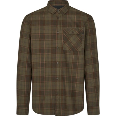 Seeland Glen pánská flanelová košile Pine green-Dark navy check zelená/modrá