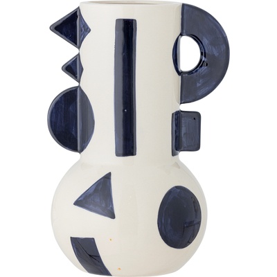 Bloomingville Ваза Graphica 24 см бяло-синя (82062635)