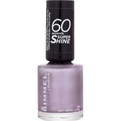 Rimmel London lak na nehty 60 Seconds Super Shine 811 Hot Metal Love 8 ml – Zboží Dáma