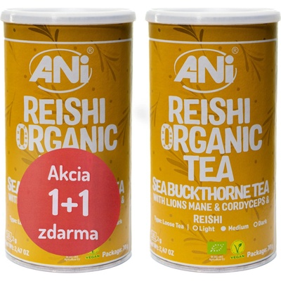 ANi Reishi Rakytníkový čaj s Lion’s Mane & Cordyceps 75 g