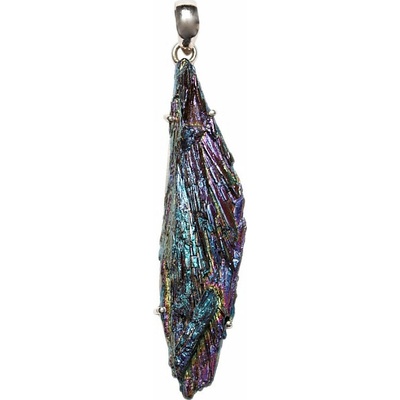 Nefertitis Kyanit duhový titanium aura přívěsek stříbro P243 NF60631