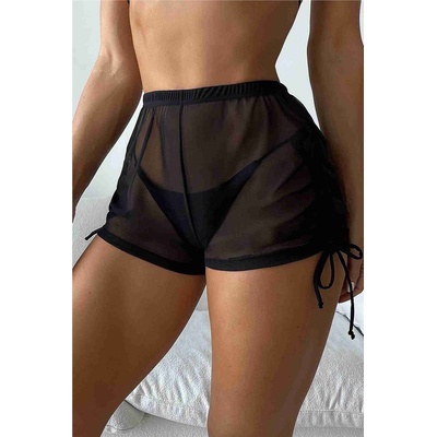 Base Плажни шорти от тюл - Черни #385895 (385895_Черно)