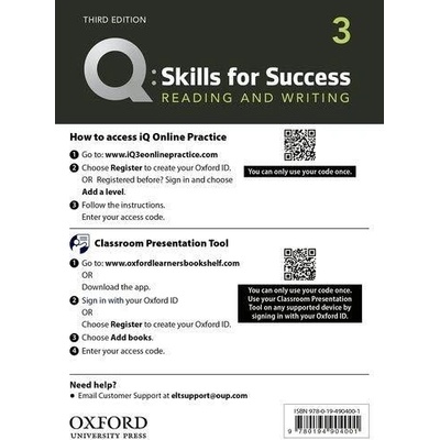 Q Skills for Success 3 Reading & Writing Teacher´s Access Card, 3rd - Colin Ward