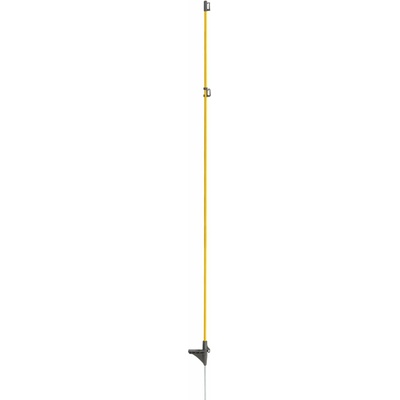 Oválna sklolaminátová tyč pre elektrický ohradník 160 cm, pätka a hrot, 2 izolátory