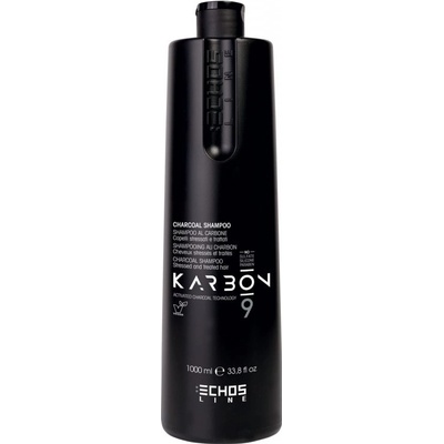 Echosline Karbon 9 šampon s aktivním uhlím pro poškozené a chemicky ošetřené vlasy 1000 ml