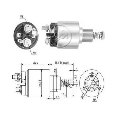 ERA Elektromagnetický spínač startéru ERA ZM576