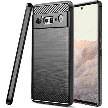 GKK Противоударен Калъф за GOOGLE Pixel 6 Pro, Premium Carbon Case, Черен (0760122590062)