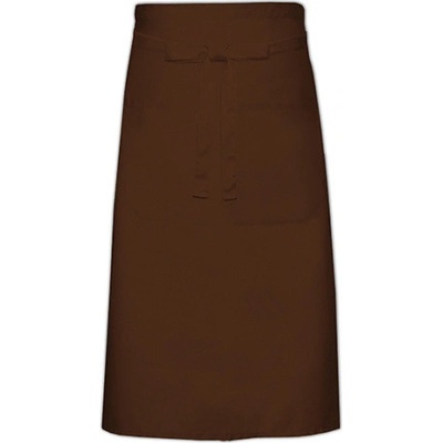 Link Kitchen Wear Kuchařská zástěra s kapsou X970T Brown 100x70cm