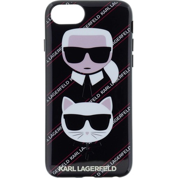 Púzdro Karl Lagerfeld Karl Choupette Canvas TPU Case iPhone 7/8 čierne