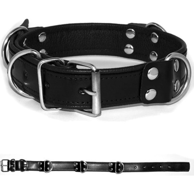 Kiotos Leather Deluxe Bondage Collar - Kožený obojek Černá