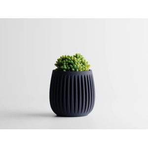  Кашпа Columna Малка, 101x101xH100мм- Тъмносин Мат