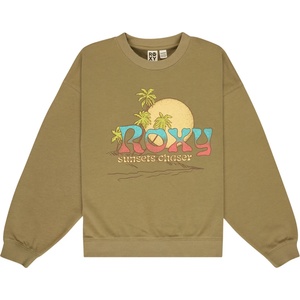 Roxy Детски пуловер Roxy Kid's Lineup Crew RG Terry Jumper - Oil Green - размер 8 Years (704-6039-0213)