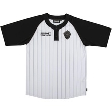 Creature tričko Fiend Work S/S Baseball Jersey White/Black Stripe