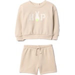 GAP Knit active бежово, бяло, светло-зелено 3-6m (738884-00)