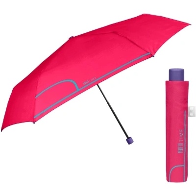 Дамски неавтоматичен Extraslim чадър Perletti Time 26415, Цикламен