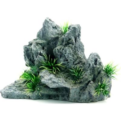 Aqua Nova Skála s rostlinou 21 x 13 x 16 cm