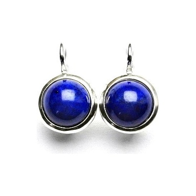 Čištín Stříbrné náušnice, přírodní kámen lapis lazuli - NK 1503