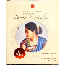 Indian Natural Hair Care Henna Indigo tmavo hnedá 200 g