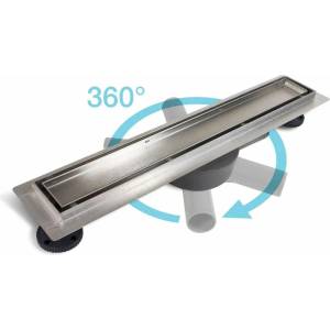 Balneo Комплект душ канал с капак 70 см Balneo 360 Drain, четкана неръждаема стомана (360-700)