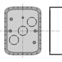 POLYPROFIL Krabice Tango pod dvojzásuvku 80x105x28mm