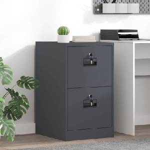 vidaXL Кабинет за файлове с чекмедже Антрацит 44 x 50 x 74, 5 см (891594)