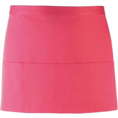 Premier PR155 Krátká zástěra do pasu s kapsou Colours červená fuchsia