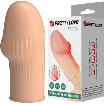 Ръкав за уголемяване на главичката, оребрен - Pretty Love Huel Flesh (DEBRA01919)