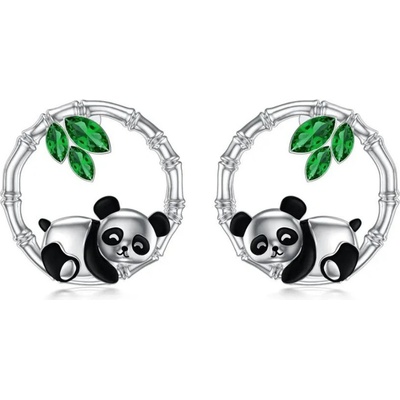 OLIVIE Stříbrné náušnice PANDA 7838