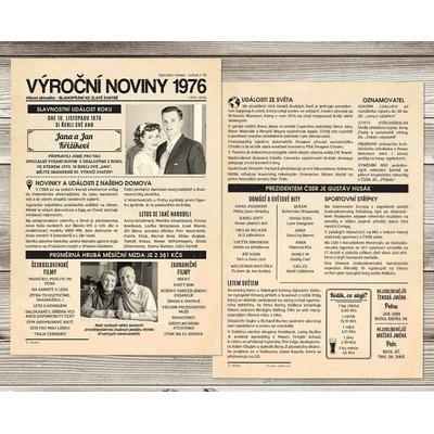 Dárek ke zlaté svatbě: Noviny k výročí svatby 1976 – Hledejceny.cz