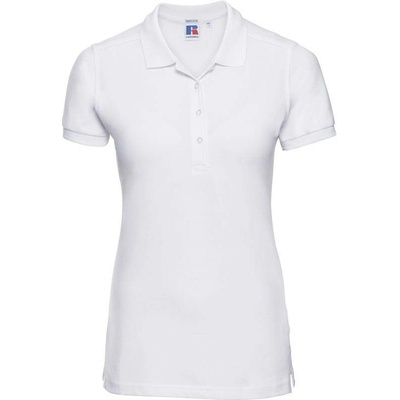 Russell 566F Dámske elastické piqué polo biela