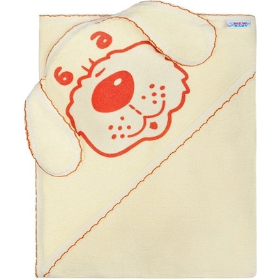 NEW BABY Detská froté osuška 80x80 cm Psík béžová