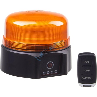 AKU LED maják, 36xLED oranžový, diaľkové ovládanie, magnet, ECE R65